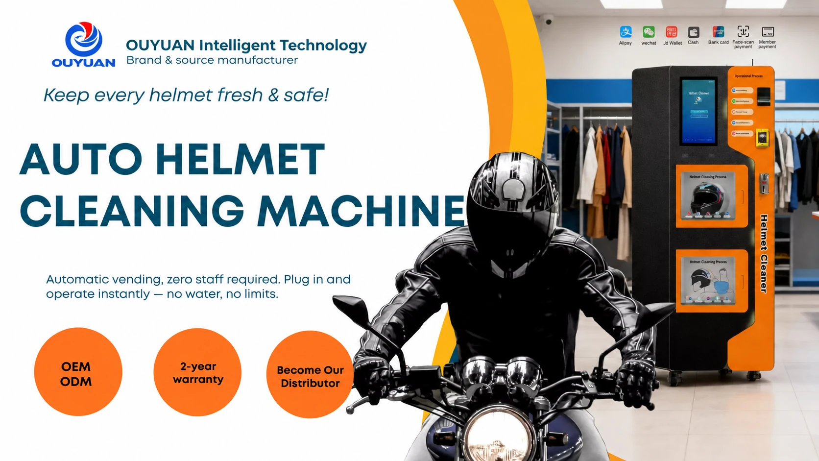 Helmet cleaning. Made for your business.